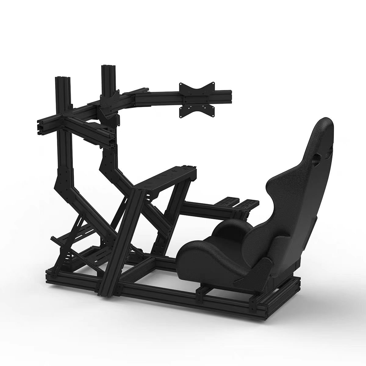 Triple Monitor Stand Sim Racing - Rangka Simulasi Balap 6000 Seri, Profil
