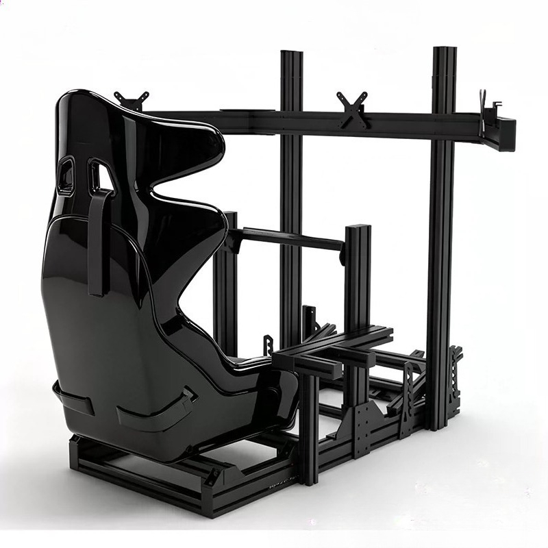 Triple Monitor Stand Sim Racing - No Shake Standalone & Cockpit Mountable
