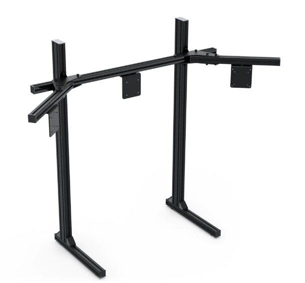 Triple Monitor Stand Sim Racing - Braket Lantai Tiga Layar Aluminium 6063