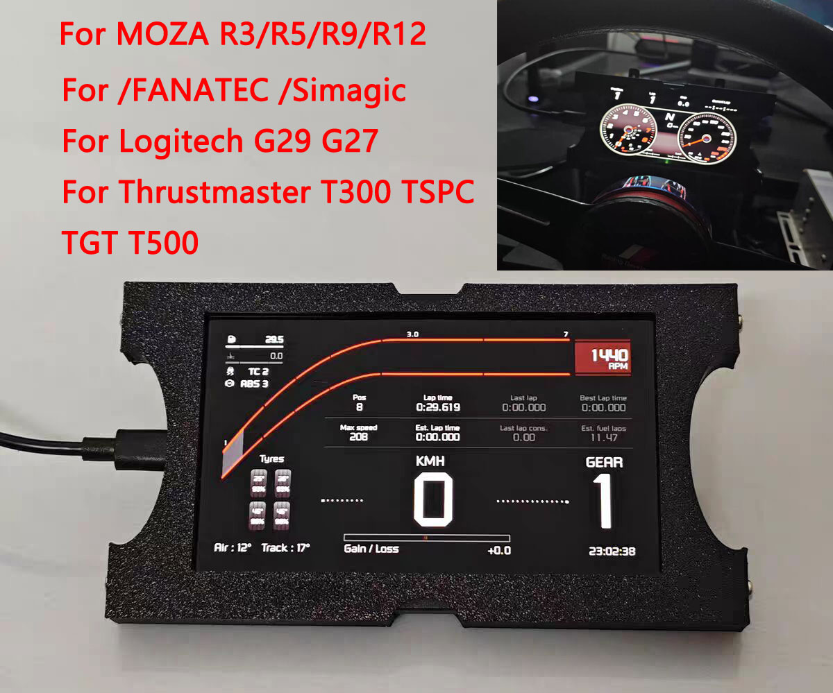 Sim Racing Dashboard Screen Display - Simracing Game Dasbor Multifungsi Dasbor Tampilan
