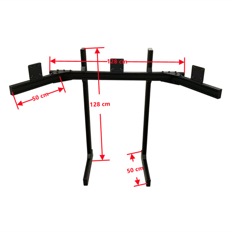 Statif Monitor Tiga Layar Alum - Triple Monitor Stand Sim Racing ulasan dan harga