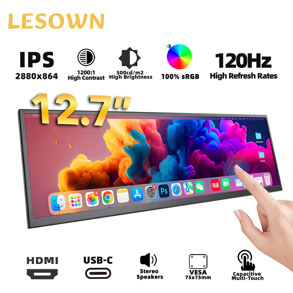 LESOWN Monitor Portabel 12,3 1 - Sim Racing Dashboard Screen Display ulasan dan harga