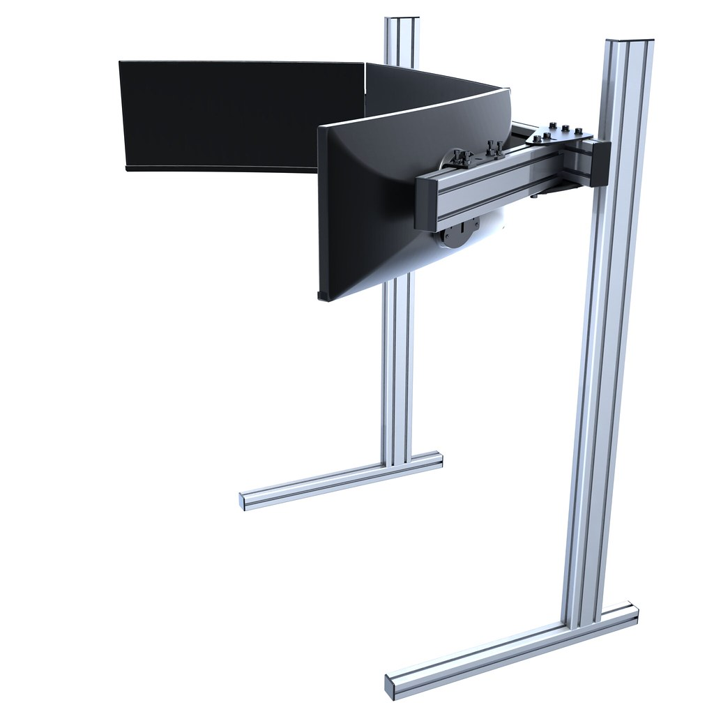 Dudukan Monitor Tiga Layar unt - Triple Monitor Stand Sim Racing ulasan dan harga